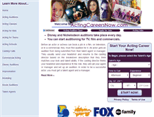 Tablet Screenshot of actingcareersnow.com
